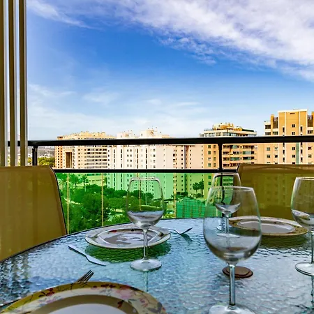 公寓 Vilapark With Pool, Free Parking, Terrace, 貝尼多姆